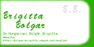 brigitta bolgar business card