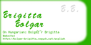 brigitta bolgar business card